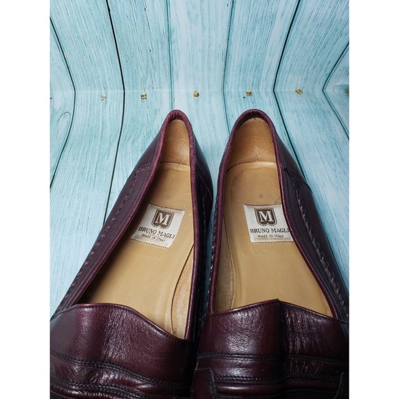 Bruno Magli Silas Calf leather Penny Loafers Maroon Bordeaux Size 11 Dress Shoes main image 8